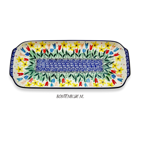 410 Bunzlau Cake dish L 31,5 cm decor Unikat 5114X 