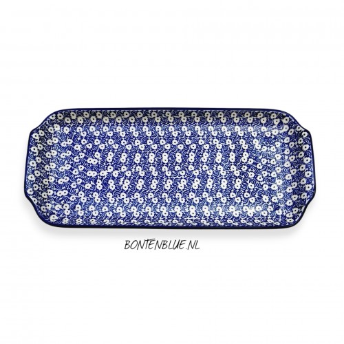 410 Bunzlau Cakeschaal L 31,5 cm decor 