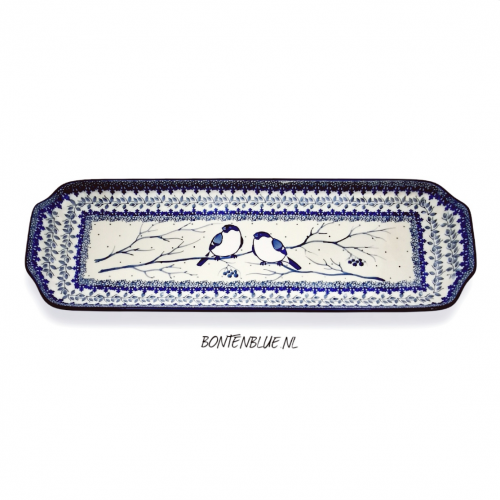 416 Bunzlau Cakeschaal XL 41,5 cm decor Unikat 4830X 