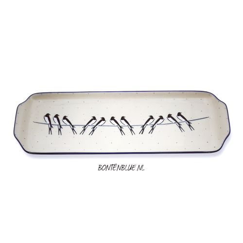 416 Bunzlau Cakeschaal XL 41,5 cm decor Unikat 4831X 