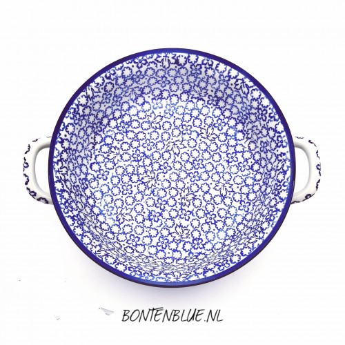 419 Bunzlau Round dish with open hd S Ø 21 cm decor 3355X