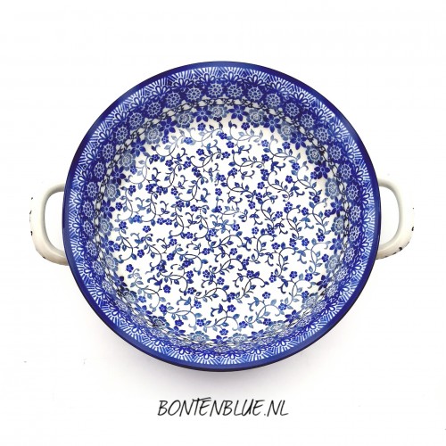 419 Bunzlau Ronde schaal met open hv S Ø 21 cm decor 3427X 419 Bunzlau Ronde schaal met open hv S Ø 21 cm decor 3427X