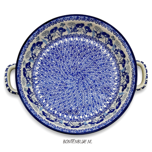 420 Bunzlau Round dish with open hd L Ø 27 cm decor 2900X