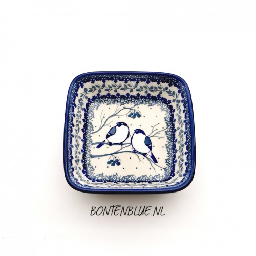 429 Bunzlau Vierkante schaal M 300 ml decor Unikat 4830X