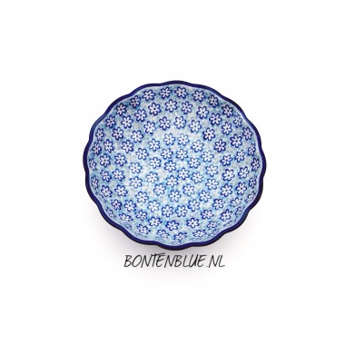 448 Bunzlau Geribbeld schaal S Ø 16 cm decor 3212X 448 Bunzlau Geribbeld schaal S Ø 16 cm decor 3212X