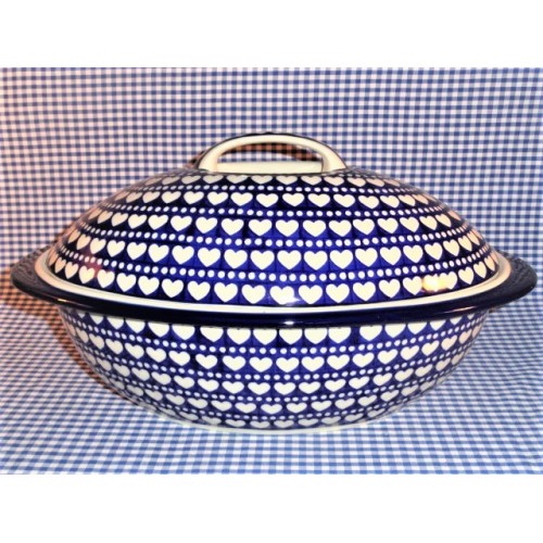 454 Bunzlau Dekschaal XXXL Ovaal 3,8 Liter decor 375E Blue Valentine