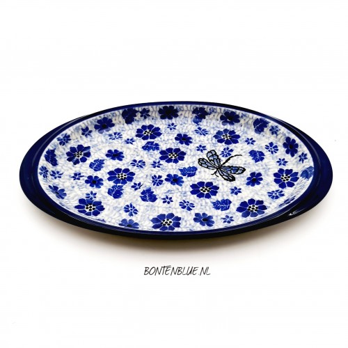 469 Bunzlau Serving dish decor 1443X Dragonfly