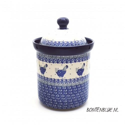 492 Bunzlau Storage Jar L 1,3 Liter decor 2597X Chicken