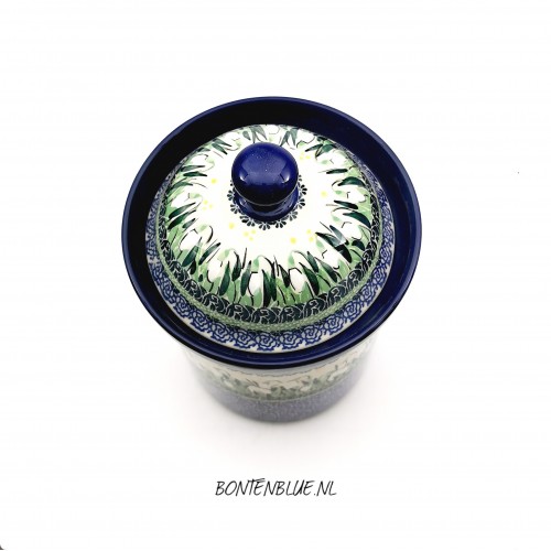 493 Bunzlau Storage Jar XL 1,5 Liter decor Unikat 4915X