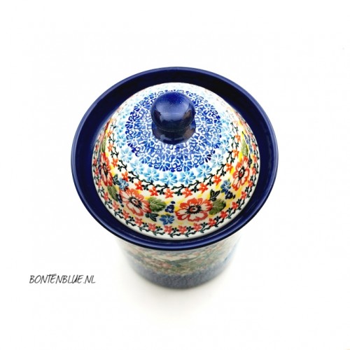 494 Bunzlau Storage jar  XXL 2 Liter decor Unikat 3356X