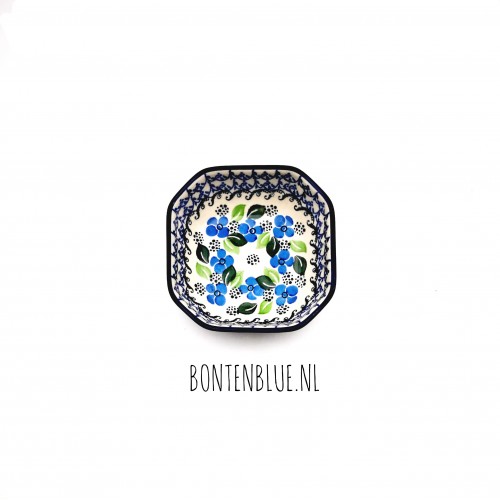 516 Bunzlau 8 Hoekig schaaltje S 150 ml decor 1419X Verveine