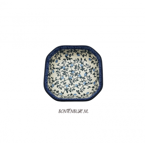 516 Bunzlau 8 Hoekig schaaltje S 150 ml decor 1822X