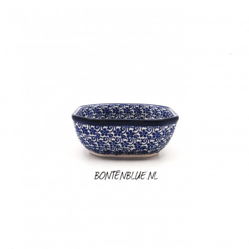 516 Bunzlau 8 Hoekig schaaltje S 150 ml decor 2111X 516 Bunzlau 8 Hoekig schaaltje S 150 ml decor 2111X