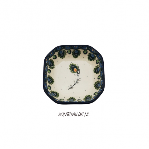 516 Bunzlau 8 Hoekig schaaltje S 150 ml decor 2218X