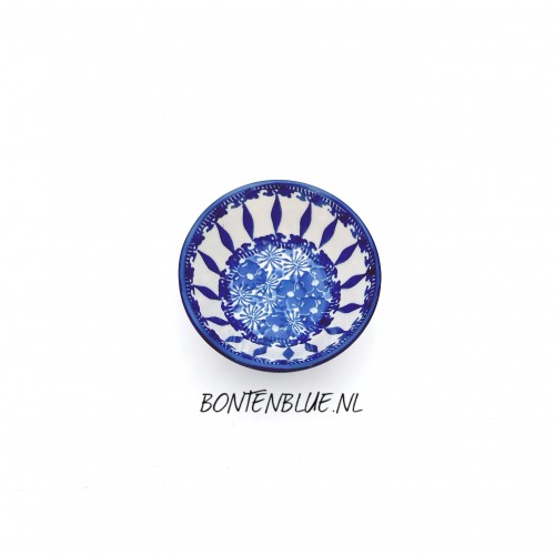 556 Bunzlau Nest schaal XS Ø 12,5 cm decor blue stripes