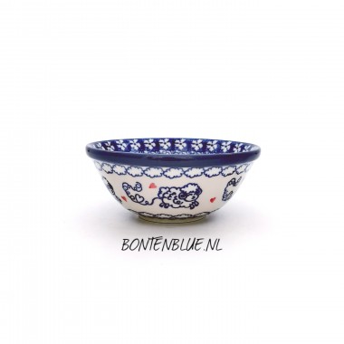 556 Bunzlau Nest schaal XS Ø 12,5 cm decor schaap