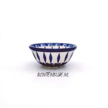 558 Bunzlau Nest schaaltje XXS Ø 10,5 cm decor blue stripes