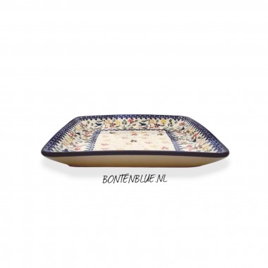582 Bunzlau Vierkante serveerschaal M 21 x 21 cm decor 3208X