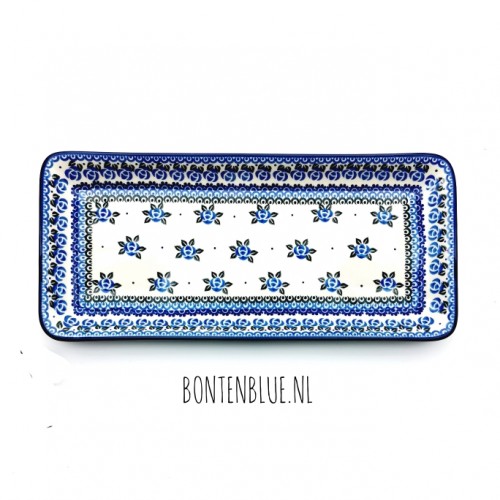 584 Bunzlau Rechthoek serveerschaal decor 880X Rosary