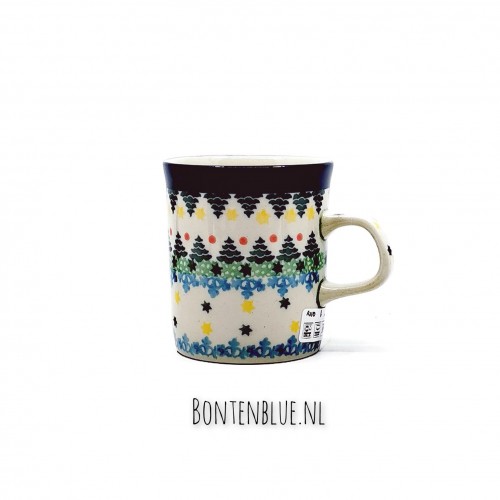 328 Bunzlau Straight mug 150 ml decor 2279X Kerst