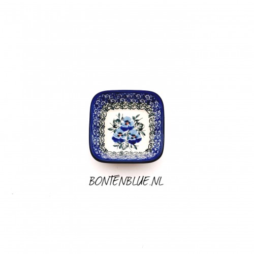 604 Bunzlau Square bowl XS 70 ml decor 2273X Blue Violin
