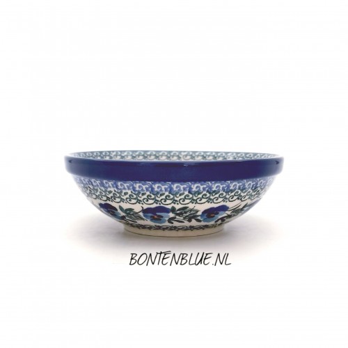 626 Bunzlau Yoghurt schaaltje Ø 14,5 cm decor 2273X Blue Violin