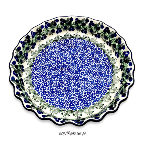 636 Bunzlau Pie schaal L decor 1413X Myrtille