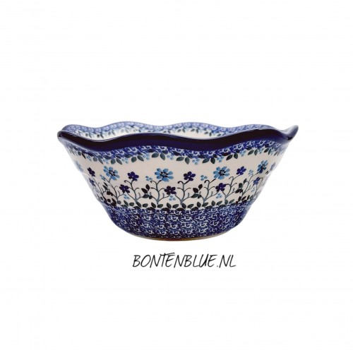 691 Bunzlau Ronde schaal S met gegolfde rand decor 2785X Spring Hill