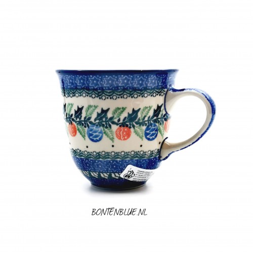 824 Bunzlau Tulipmug 300 ml decor 1258X Kerst 824 Bunzlau Tulipmug 300 ml decor 1258X Kerst