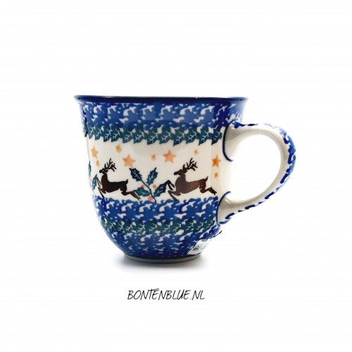 824 Bunzlau Tulipmug 300 ml decor 1485X Kerst