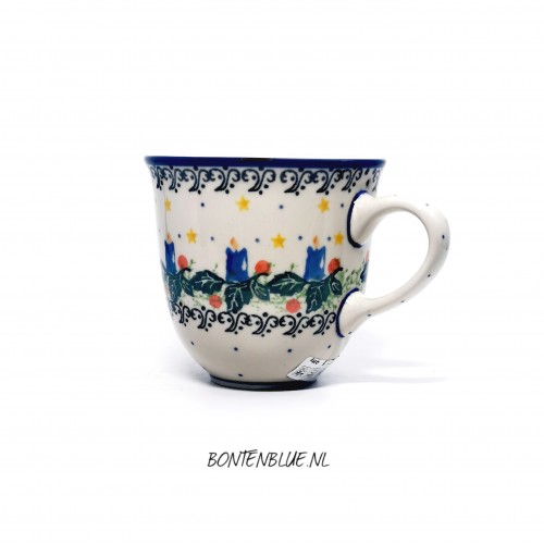 824 Bunzlau Tulipmug 300 ml decor 1757X Kerst