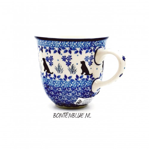 824 Bunzlau Tulip mug L 300 ml decor 2856X dog 824 Bunzlau Tulip mug L 300 ml decor 2856X dog