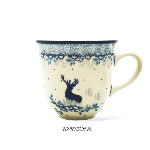 824 Bunzlau Tulipmug 300 ml decor 2858X Kerst 824 Bunzlau Tulipmug 300 ml decor 2858X Kerst