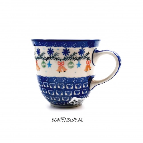 824 Bunzlau Tulipmug 300 ml decor 773X Kerst