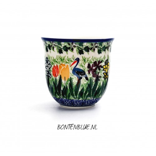 824 Bunzlau Tulip mug L 300 ml decor Unikat 3783X