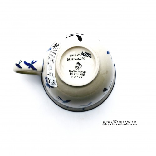 824 Bunzlau Tulip mug L 300 ml decor Unikat 4832X