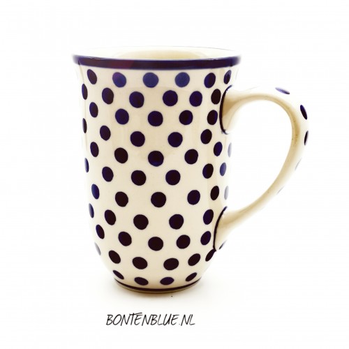 825 Bunzlau Tulip mug XL 500 ml decor 61X Blue Dots