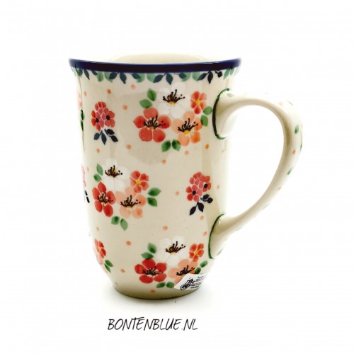 825 Bunzlau Tulip mug XL 500 ml decor Unikat 5003X