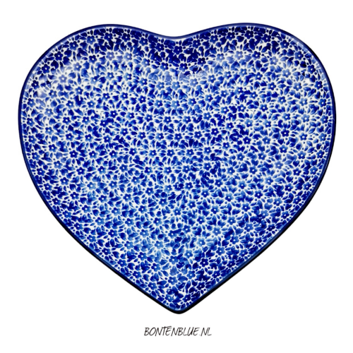 925 Bunzlau Serveerhart L decor 2396X Indigo