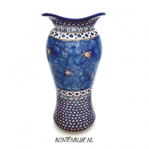 946 Bunzlau Vase L H 28 cm decor Unikat 408X Poppy