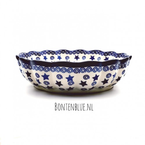 975 Bunzlau Ribbed round bowl XL Ø 24,5 cm decor 371AX