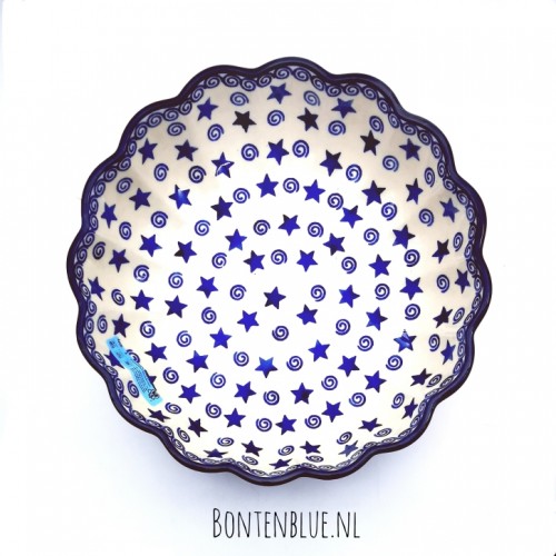 975 Bunzlau Ribbed round bowl XL Ø 24,5 cm decor 371AX