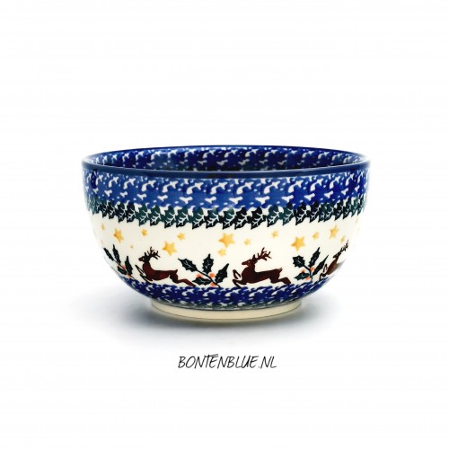 986 Bunzlau Rice bowl M Ø 14 cm decor 1485X Kerst