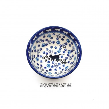 986 Bunzlau Rijstkom M Ø 14 cm decor 1771X Zwarte Poes