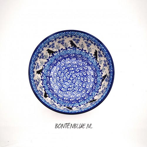 986 Bunzlau Rijstkom M Ø 14 cm decor 2856X hond