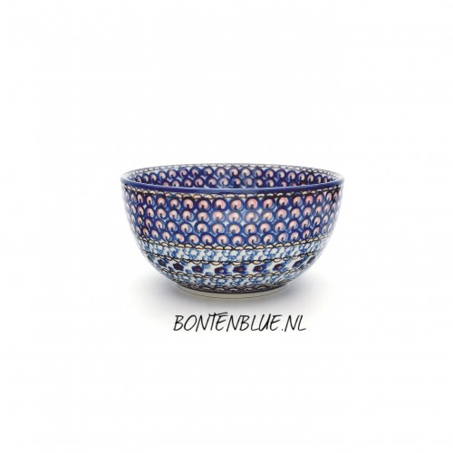 986 Bunzlau Rijstkom M Ø 14 cm decor Unikat 408X Poppy