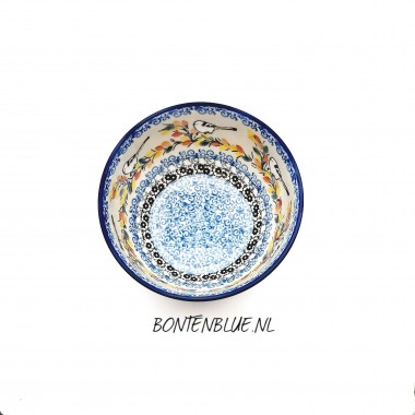 986 Bunzlau Rijstkom M Ø 14 cm decor Unikat 5235X