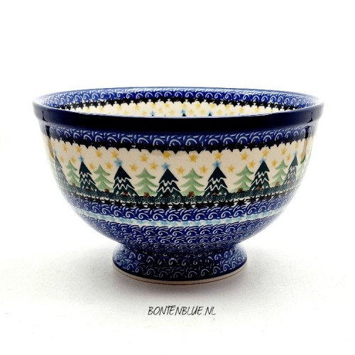 A14 Bunzlau Bowl on foot L Ø 22,5 cm decor 1284X Kerst A14 Bunzlau Bowl on foot L Ø 22,5 cm decor 1284X Kerst