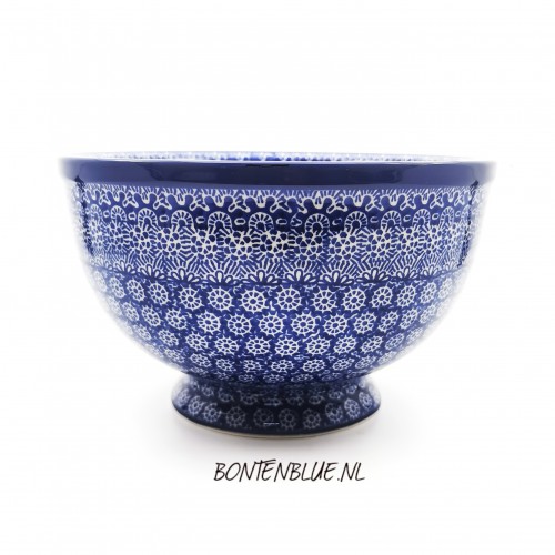 A14 Bunzlau Bowl on foot L Ø 22,5 cm decor 884X Lace A14 Bunzlau Bowl on foot L Ø 22,5 cm decor 884X Lace