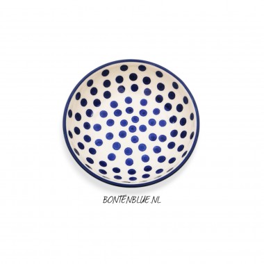 B89 Bunzlau Serveer schaaltje S Ø 13 cm decor 61X Blue Dots